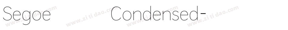 Segoe兰亭黑 Condensed字体转换